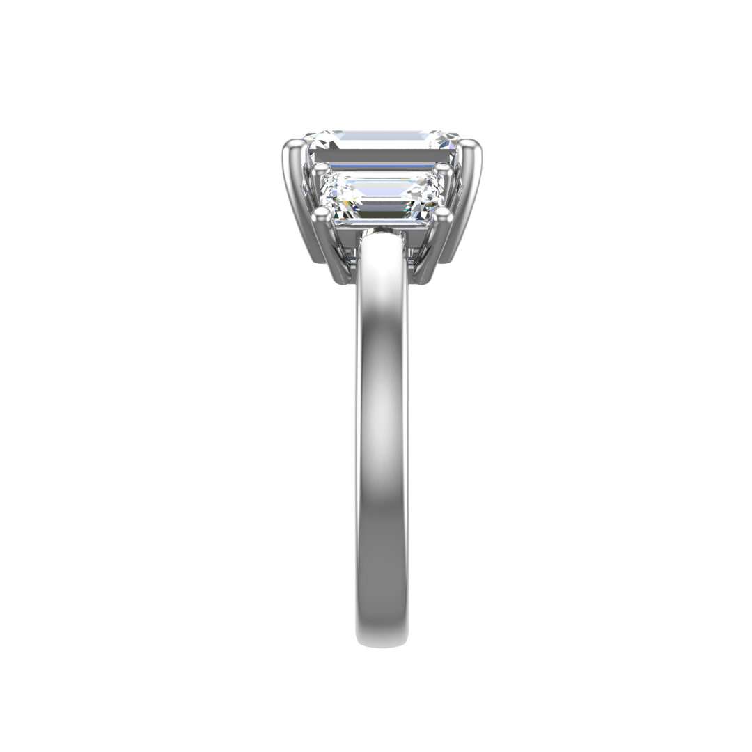 Korman Signature 'Aaliyah' Emerald Three-Stone Engagement ring